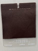 Sauvage, Rindsnappa, rein anilin, fassgefleckt coffee GREEN GEISER
