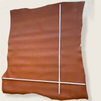 Blankleder Kernst&uuml;ck +/- 2mm Longgrainpr&auml;gung cognac