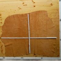 Rindsspaltvelour Hals, +/- 1,2mm cognac