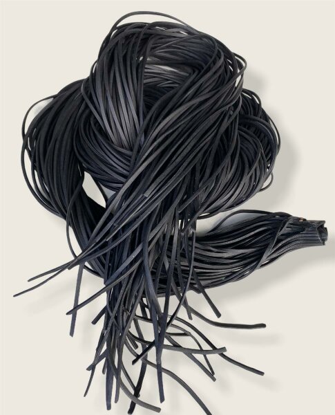 Rindleder Fellriemen 2,5mm, 100cm, schwarz