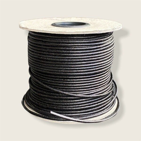 Rundriemen, nass gestreckt, 2,5mm schwarz