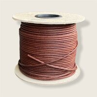 Rundriemen, nass gestreckt, 2,5mm dunkelbraun